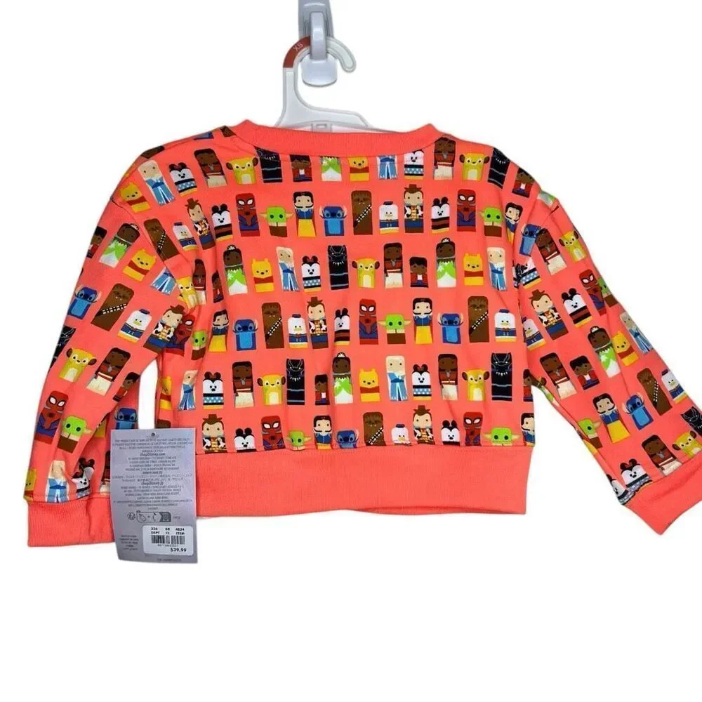 NEW Disney Store 100th Anniversary Toddler Sweatshirt Allover Character Print 3T